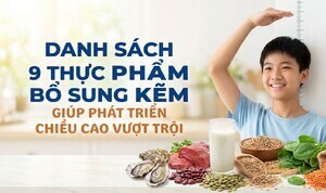 Danh sách 9 thực phẩm bổ sung kẽm giúp phát triển chiều cao vượt trội