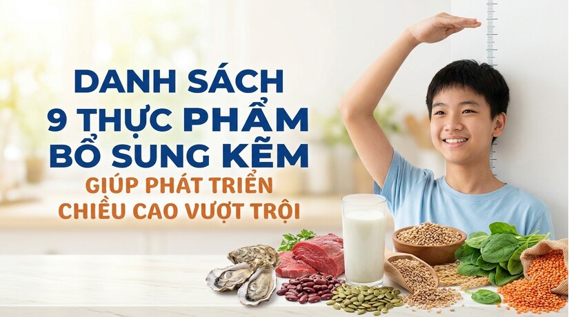 Danh sách 9 thực phẩm bổ sung kẽm giúp phát triển chiều cao vượt trội
