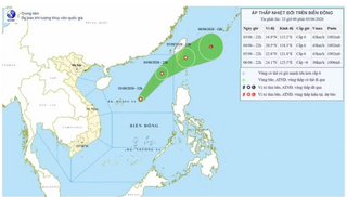 Biển Đông xuất hiện áp thấp nhiệt đới đầu tiên của năm 2026