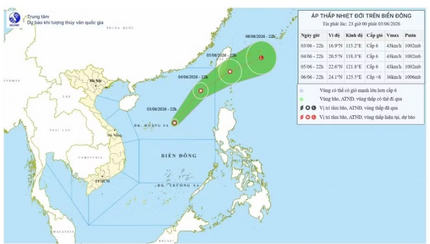 Biển Đông xuất hiện áp thấp nhiệt đới đầu tiên của năm 2026