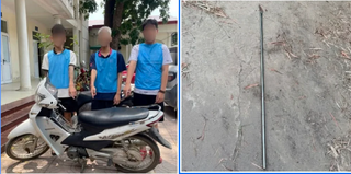 Ba thanh, thiếu niên bị bắt sau vụ cướp xe máy lúc rạng sáng ở Hà Nội