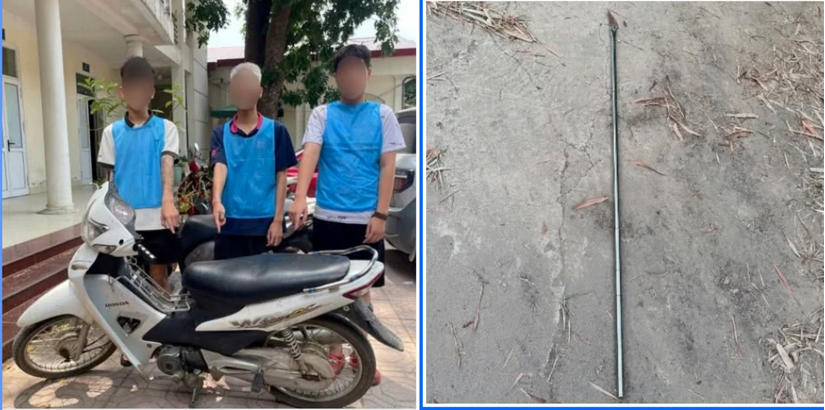 Ba thanh, thiếu niên bị bắt sau vụ cướp xe máy lúc rạng sáng ở Hà Nội
