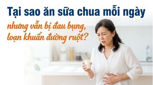 Tại sao ăn sữa chua mỗi ngày nhưng vẫn bị loạn khuẩn đường ruột?
