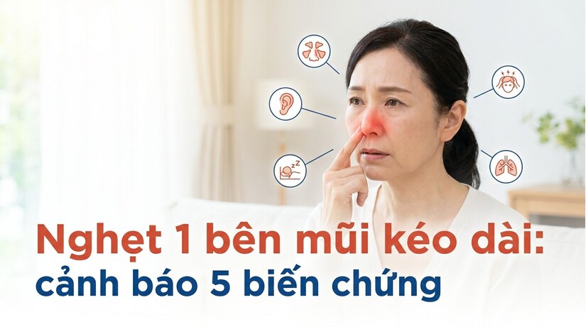 Nghẹt 1 bên mũi kéo dài: cảnh báo 5 biến chứng