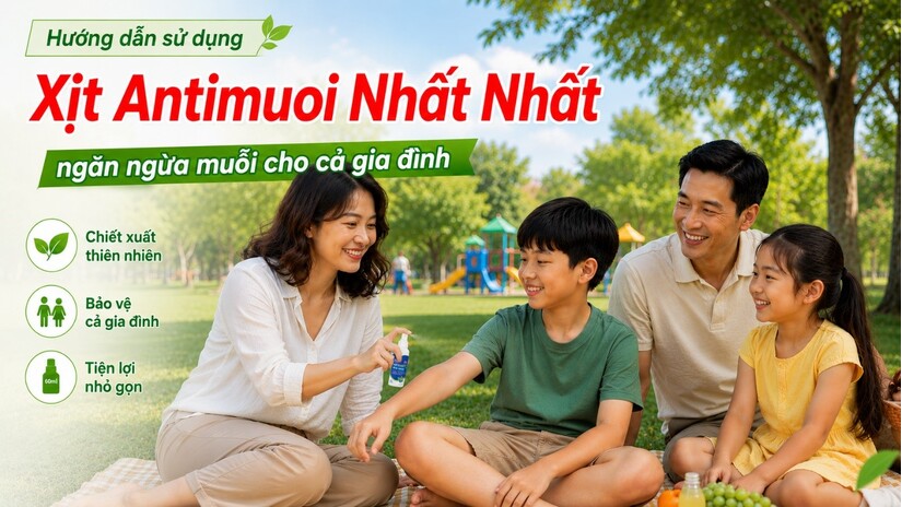 Hướng dẫn sử dụng Xịt Antimuoi Nhất Nhất ngăn ngừa muỗi