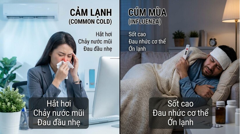 Bị cảm do điều hòa: do hơi lạnh hay nhiễm virus trong phòng kín?