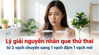 Nguyên nhân que thử thai từ 2 vạch chuyển sang 1 vạch đậm 1 vạch mờ
