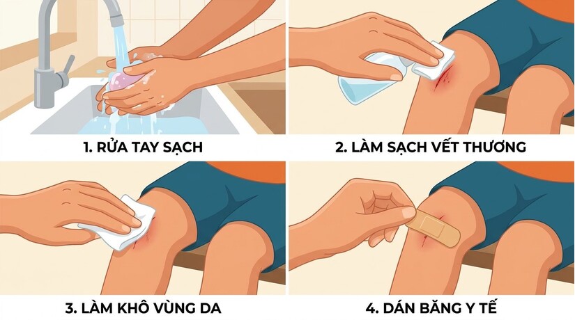 Hướng dẫn sơ cứu vết thương nhỏ với Băng dính cá nhân y tế MENKO