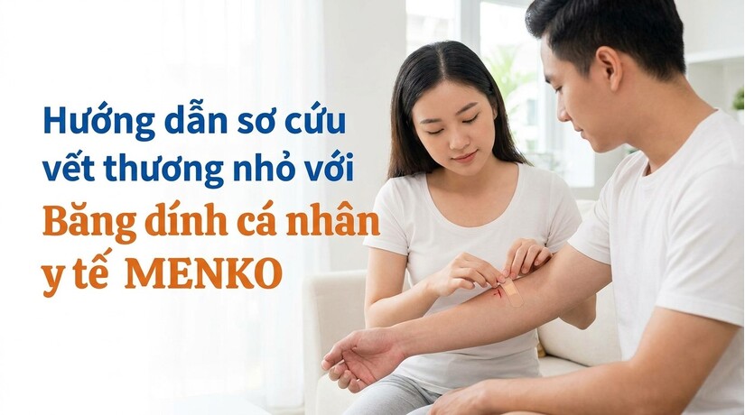 Hướng dẫn sơ cứu vết thương nhỏ với Băng dính cá nhân y tế MENKO