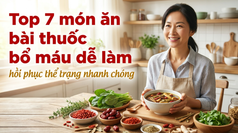 Top 7 món ăn bài thuốc bổ máu dễ làm: hồi phục thể trạng nhanh chóng