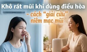Khô rát mũi khi dùng điều hòa - cách 