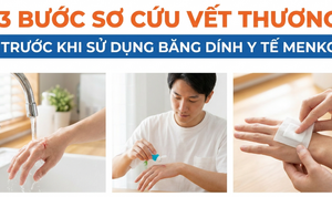 3 bước sơ cứu vết thương trước khi sử dụng Băng dính y tế MENKO