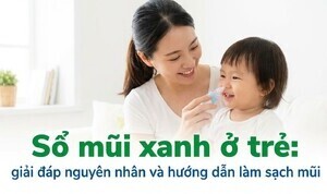 Sổ mũi xanh ở trẻ: giải đáp nguyên nhân và hướng dẫn làm sạch mũi