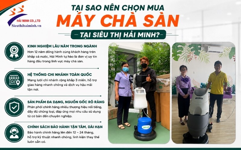Siêu Thị Hải Minh - Đơn vị phân phối máy chà sàn hàng đầu Việt Nam 