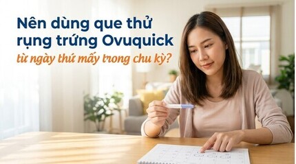 Nên dùng que thử rụng trứng Ovuquick từ ngày thứ mấy trong chu kỳ?