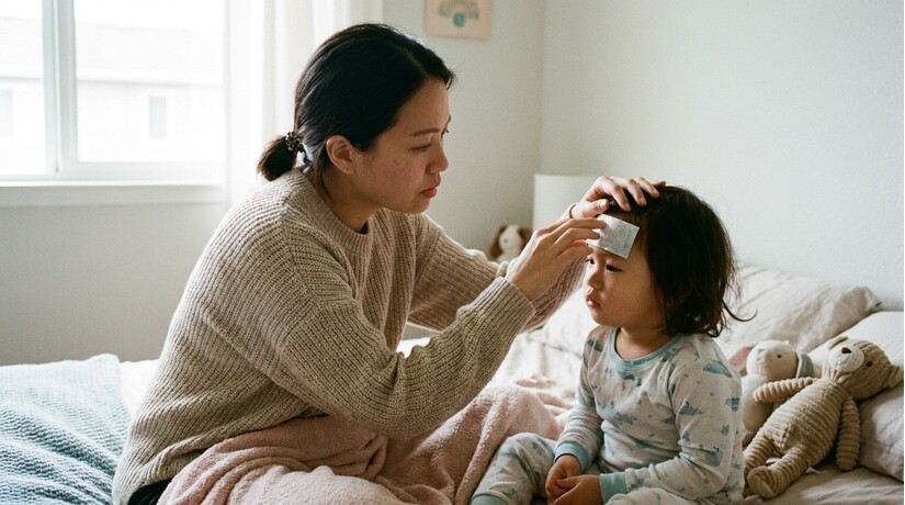 Dán miếng dán hạ sốt ở đâu tạo cảm giác mát dịu và dễ chịu hơn?