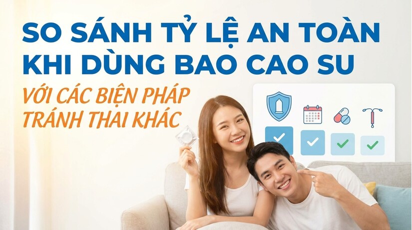 So sánh tỷ lệ an toàn khi dùng bao cao su với các biện pháp khác