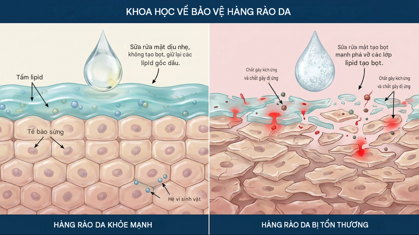 Khám phá lý do làn da nhạy cảm ưa chuộng sữa rửa mặt không tạo bọt?