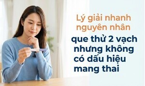 Lý giải nguyên nhân que thử 2 vạch nhưng không có dấu hiệu mang thai