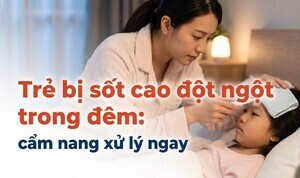 Trẻ bị sốt cao đột ngột trong đêm: cẩm nang xử lý ngay