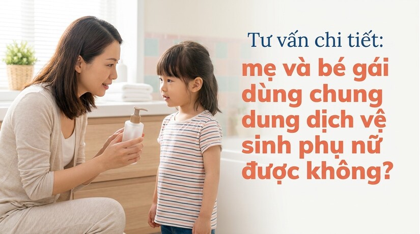 Mẹ và bé gái dùng chung dung dịch vệ sinh phụ nữ được không?