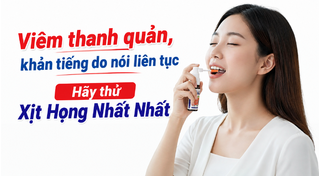 Viêm thanh quản khản tiếng do nói liên tục hãy thử Xịt Họng Nhất Nhất