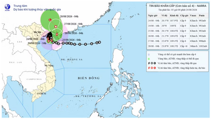 Bão số 4 áp sát Bạch Long Vĩ, cách Quảng Ninh khoảng 120km