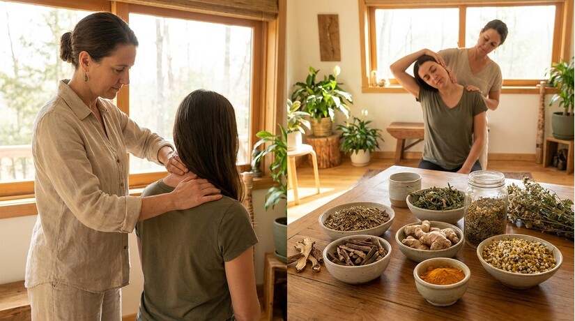 Đau cổ vai gáy lan xuống tay: đừng tự nắn bóp, kéo giãn