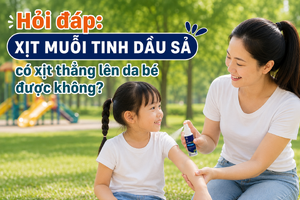 Hỏi đáp: xịt muỗi tinh dầu sả có xịt thẳng lên da bé được không?