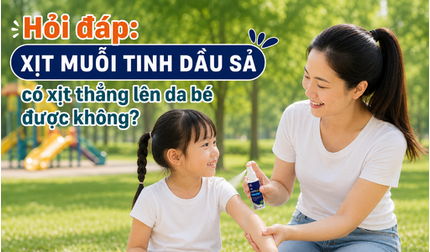 Hỏi đáp: xịt muỗi tinh dầu sả có xịt thẳng lên da bé được không?