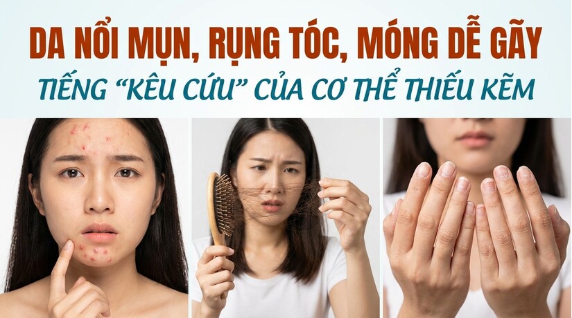 Da nổi mụn, rụng tóc, móng dễ gãy tiếng kêu cứu của cơ thể thiếu kẽm