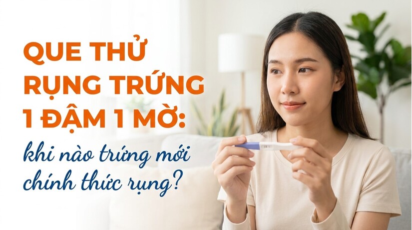 Que thử rụng trứng 1 đậm 1 mờ: khi nào trứng mới chính thức rụng?