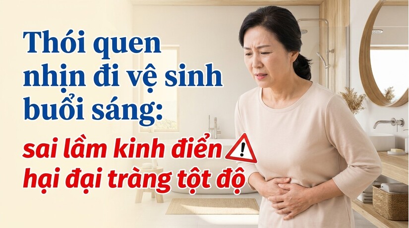 Thói quen nhịn đi vệ sinh buổi sáng: sai lầm kinh điển hại đại tràng