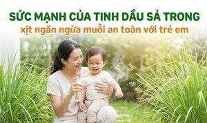 Sức mạnh của tinh dầu sả trong xịt ngăn ngừa muỗi an toàn với trẻ em