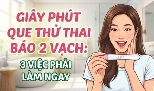 Giây phút que thử thai báo 2 vạch: 3 việc phải làm ngay