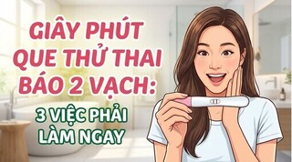 Giây phút que thử thai báo 2 vạch: 3 việc phải làm ngay