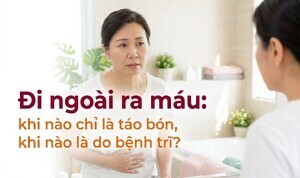Đi ngoài ra máu: khi nào chỉ là táo bón, khi nào là do bệnh trĩ?