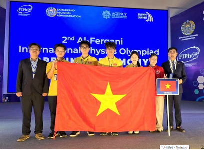 Việt Nam giành 4 huy chương, xếp thứ tư Olympic Vật lí Al-Fergani 2026