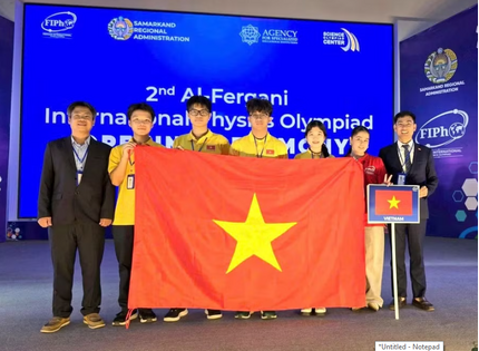 Việt Nam giành 4 huy chương, xếp thứ tư Olympic Vật lí Al-Fergani 2026