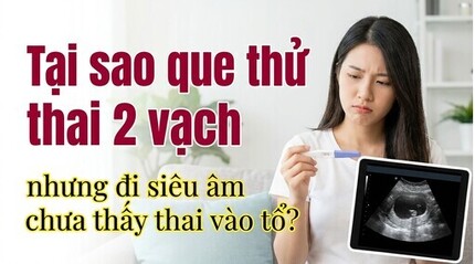 Tại sao que thử thai 2 vạch nhưng đi siêu âm chưa thấy thai vào tổ?