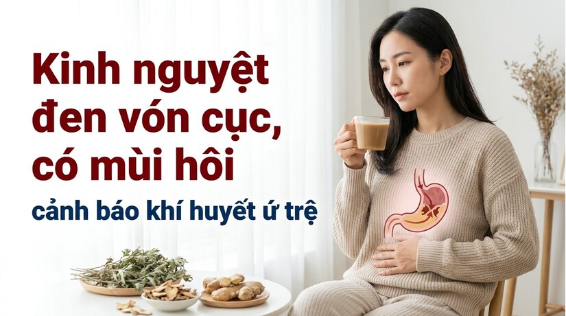 Kinh nguyệt đen vón cục, có mùi hôi: cảnh báo khí huyết ứ trệ