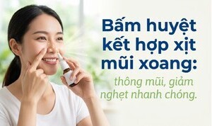 Bấm huyệt kết hợp xịt mũi xoang: thông mũi, giảm nghẹt nhanh chóng