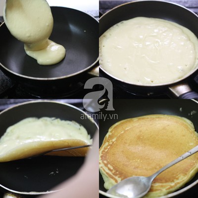 cách làm pancake mật ong mềm xốp