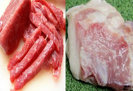 Các món ăn về bò có tính ôn trong khi thịt lợn tính hàn
