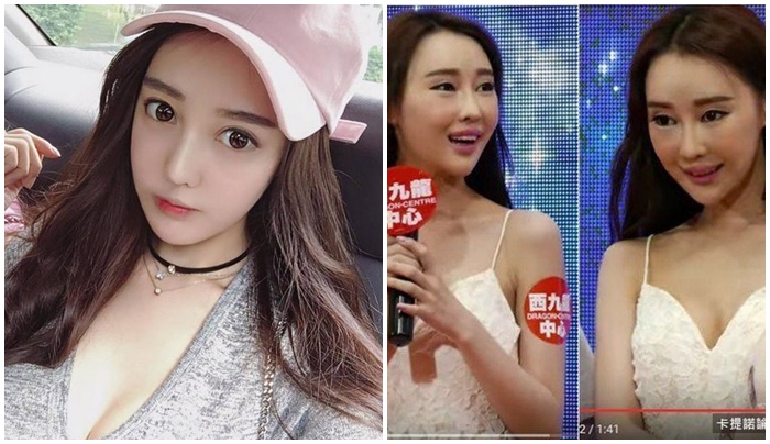 Hot girl Trung Quốc Kimmy Chichi gây thất vọng với nhan sắc thật (trái)